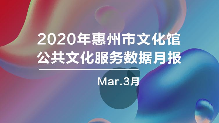 2020年惠州市文化馆公共文化服务数据月报（3月）